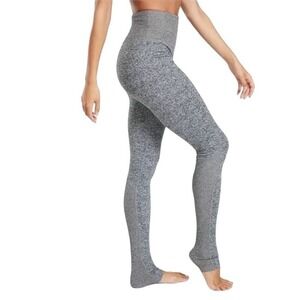 Athleta‎ Womens Exhale Heel Tight Stash Pocket Softluxe Size Large Black Gray